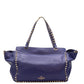 Second hand Valentino Garavani Rockstud Medium Calfskin Leather 2 - Ways Tote Bag Blue - Tabita Bags