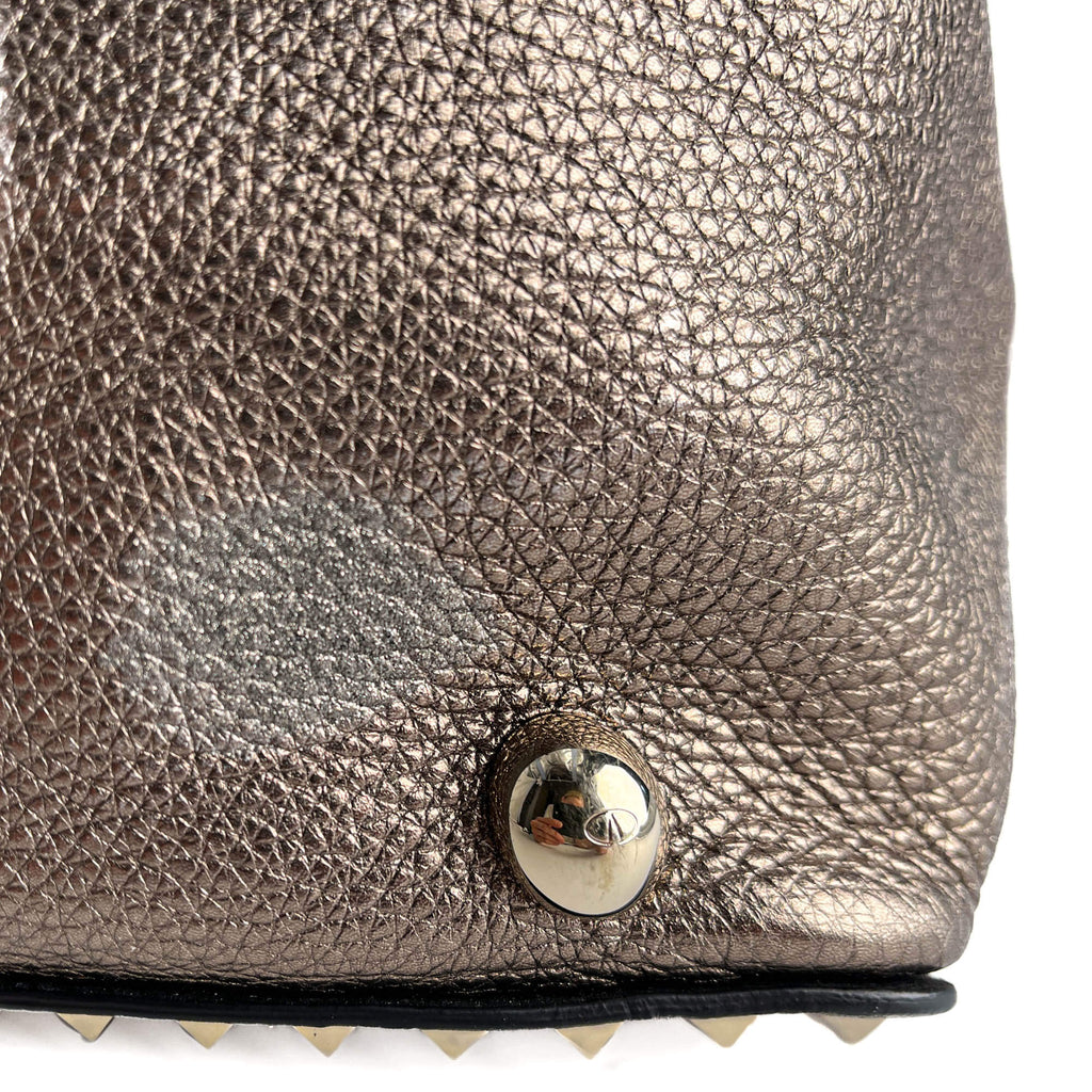 Second hand Valentino Garavani Rockstud Medium Calfskin Leather 2 - Ways Tote Bag Metallic - Tabita Bags