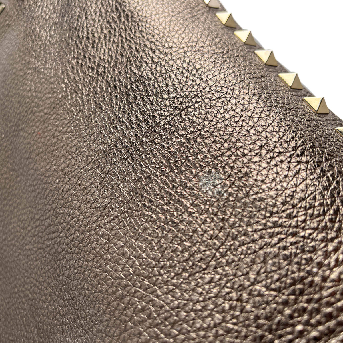 Second hand Valentino Garavani Rockstud Medium Calfskin Leather 2 - Ways Tote Bag Metallic - Tabita Bags