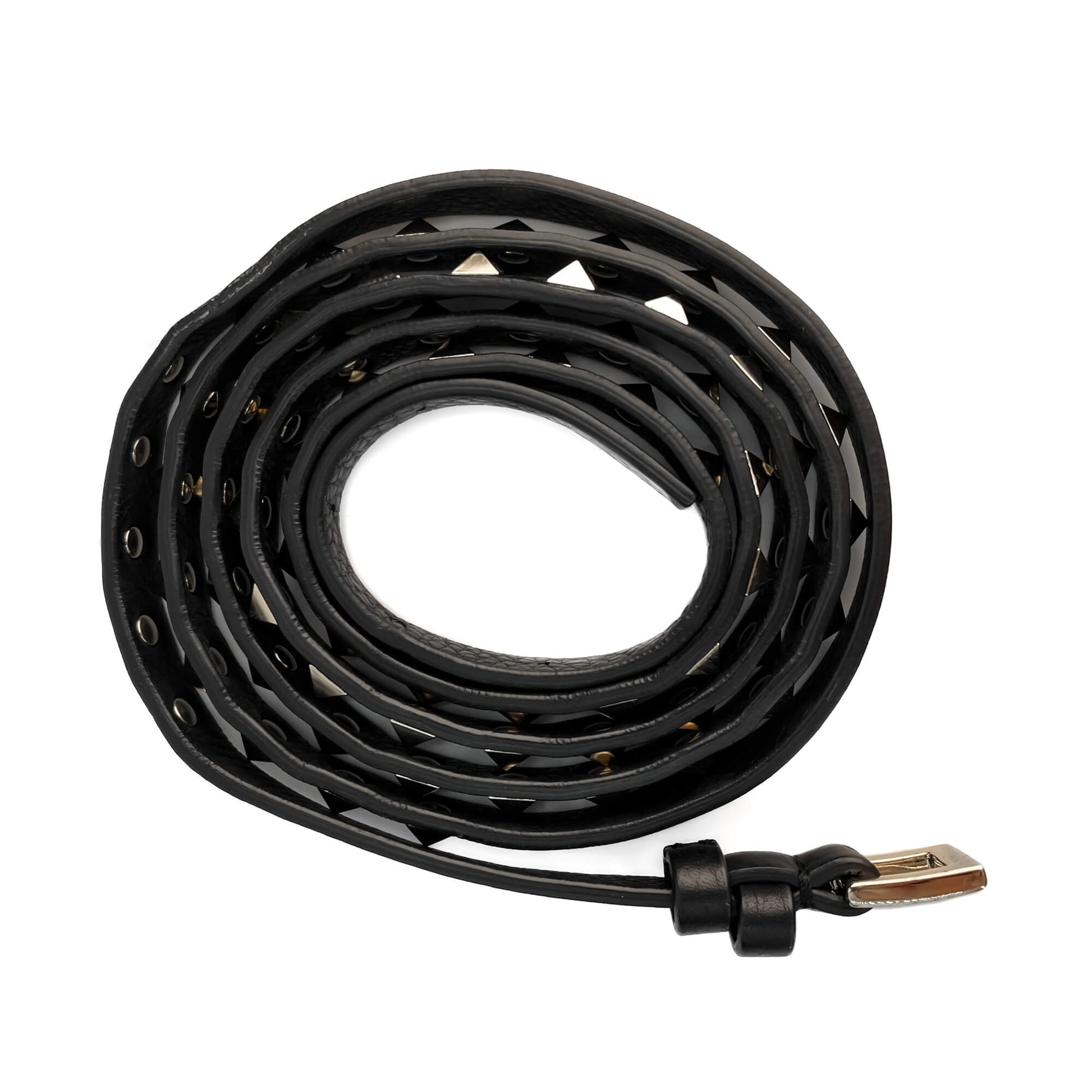 Second hand Valentino Garavani Rockstud Spike Small Calfskin Leather Flap Crossbody Black - Tabita Bags