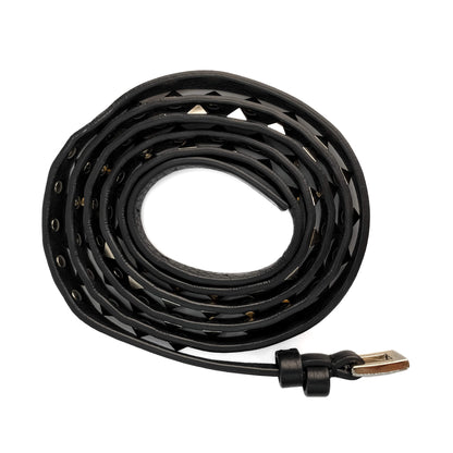 Second hand Valentino Garavani Rockstud Spike Small Calfskin Leather Flap Crossbody Black - Tabita Bags