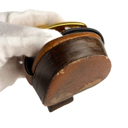 Second hand Valentino Garavani VLOGO Leather Sandals 39 Brown - Tabita Bags