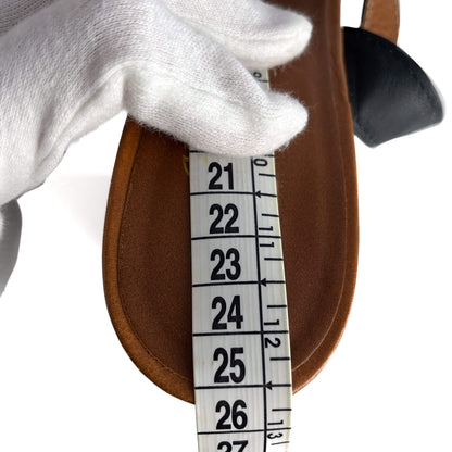 Second hand Valentino Garavani VLOGO Leather Sandals 39 Brown - Tabita Bags