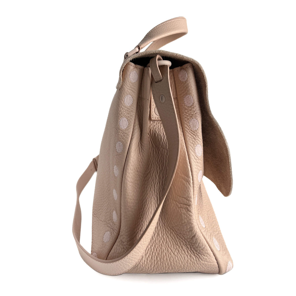 Second hand Zanellato Postina Medium Leather 2 - Ways Messenger Shoulder Bag Pink - Tabita Bags