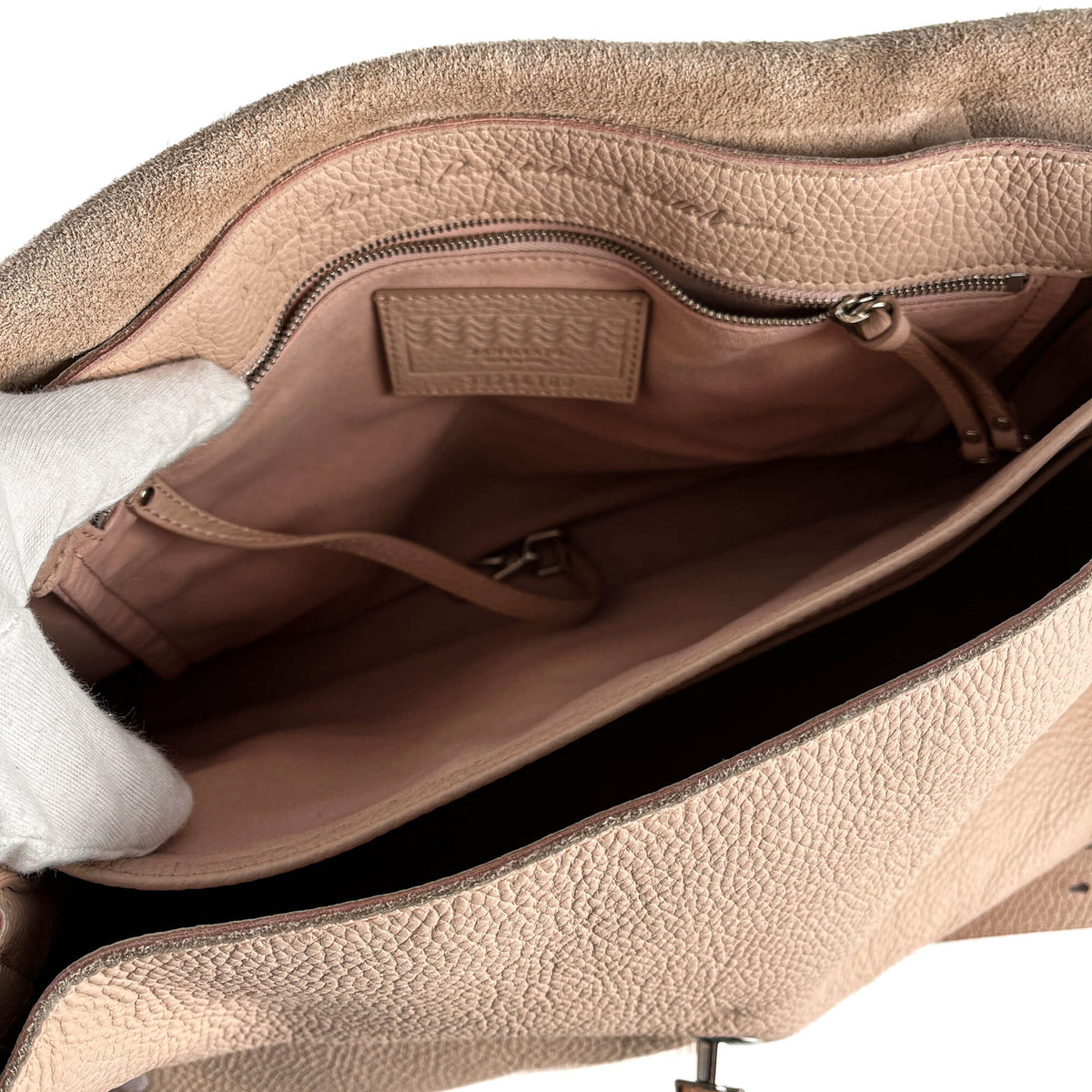 Second hand Zanellato Postina Medium Leather 2 - Ways Messenger Shoulder Bag Pink - Tabita Bags