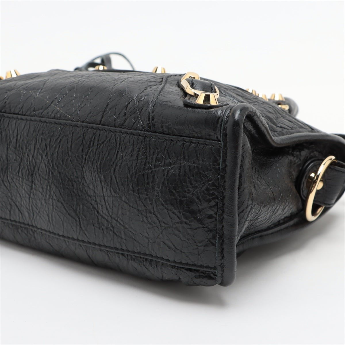 Second hand Balenciaga Classic City Mini Leather 2-Way Handbag Black - Tabita Bags