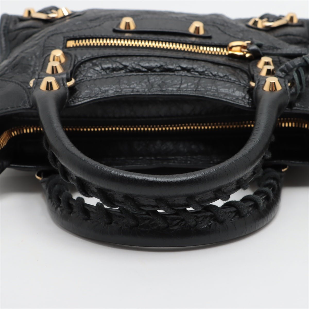 Second hand Balenciaga Classic City Mini Leather 2-Way Handbag Black - Tabita Bags