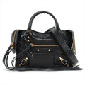 Second hand Balenciaga Classic City Mini Leather 2-Way Handbag Black - Tabita Bags