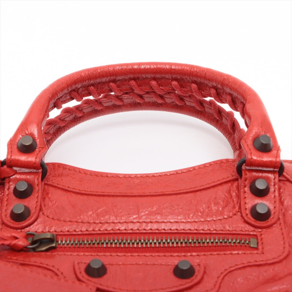 Second hand Balenciaga Classic Mini City 2way Red Leather - Tabita Bags