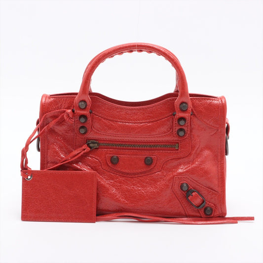 Second hand Balenciaga Classic Mini City 2way Red Leather - Tabita Bags
