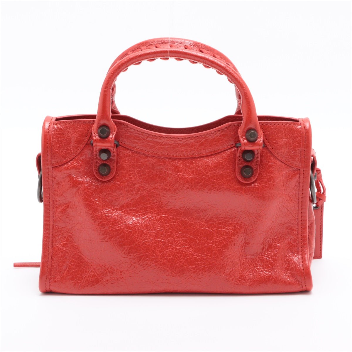 City leather handbag Balenciaga Red in Leather - 41899941