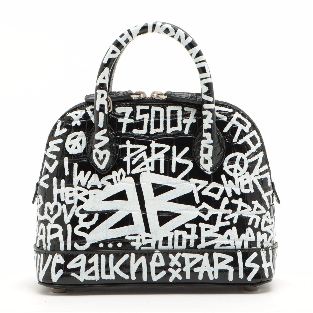 Second hand Balenciaga Graffiti Ville XXS in Black Leather 2-way - Tabita Bags