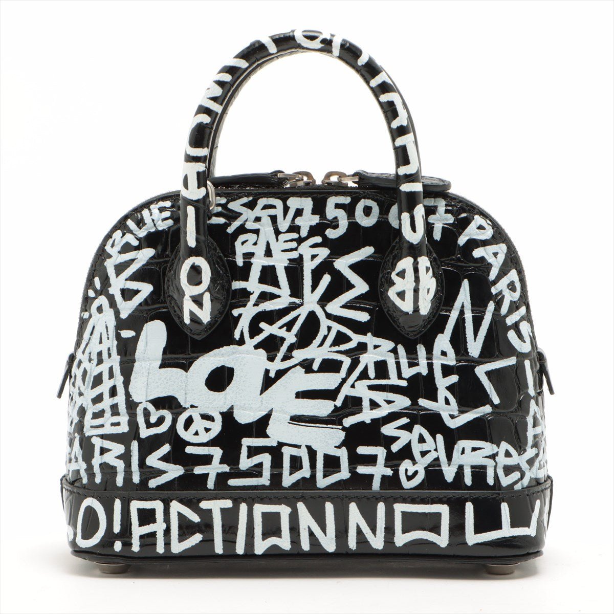 Second hand Balenciaga Graffiti Ville XXS in Black Leather 2-way - Tabita Bags