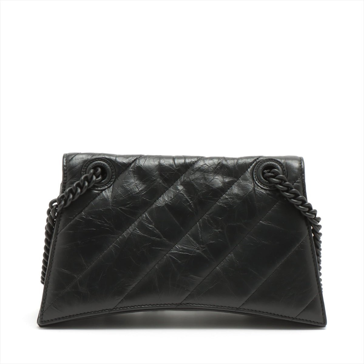 Second hand Balenciaga Hourglass Small Leather Chain Flap Bag Black - Tabita Bags