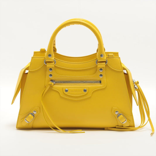 Balenciaga Neo Classic Mini Handbag in Yellow Mustard Leather