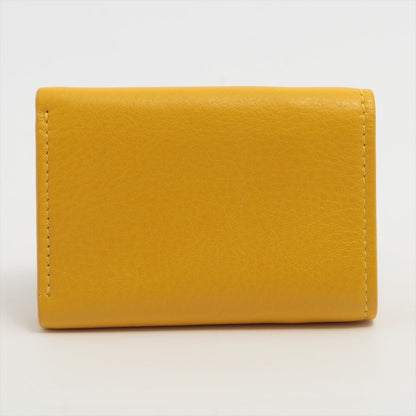 Second hand Balenciaga Papier Mini Wallet in Yellow Leather - Tabita Bags