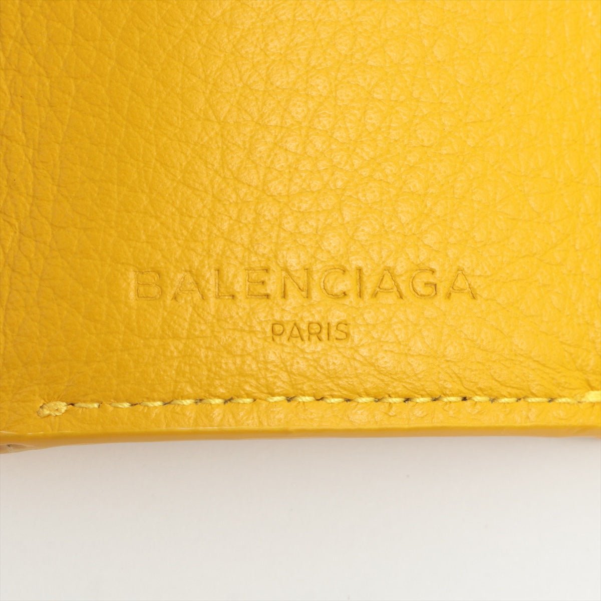 Second hand Balenciaga Papier Mini Wallet in Yellow Leather - Tabita Bags