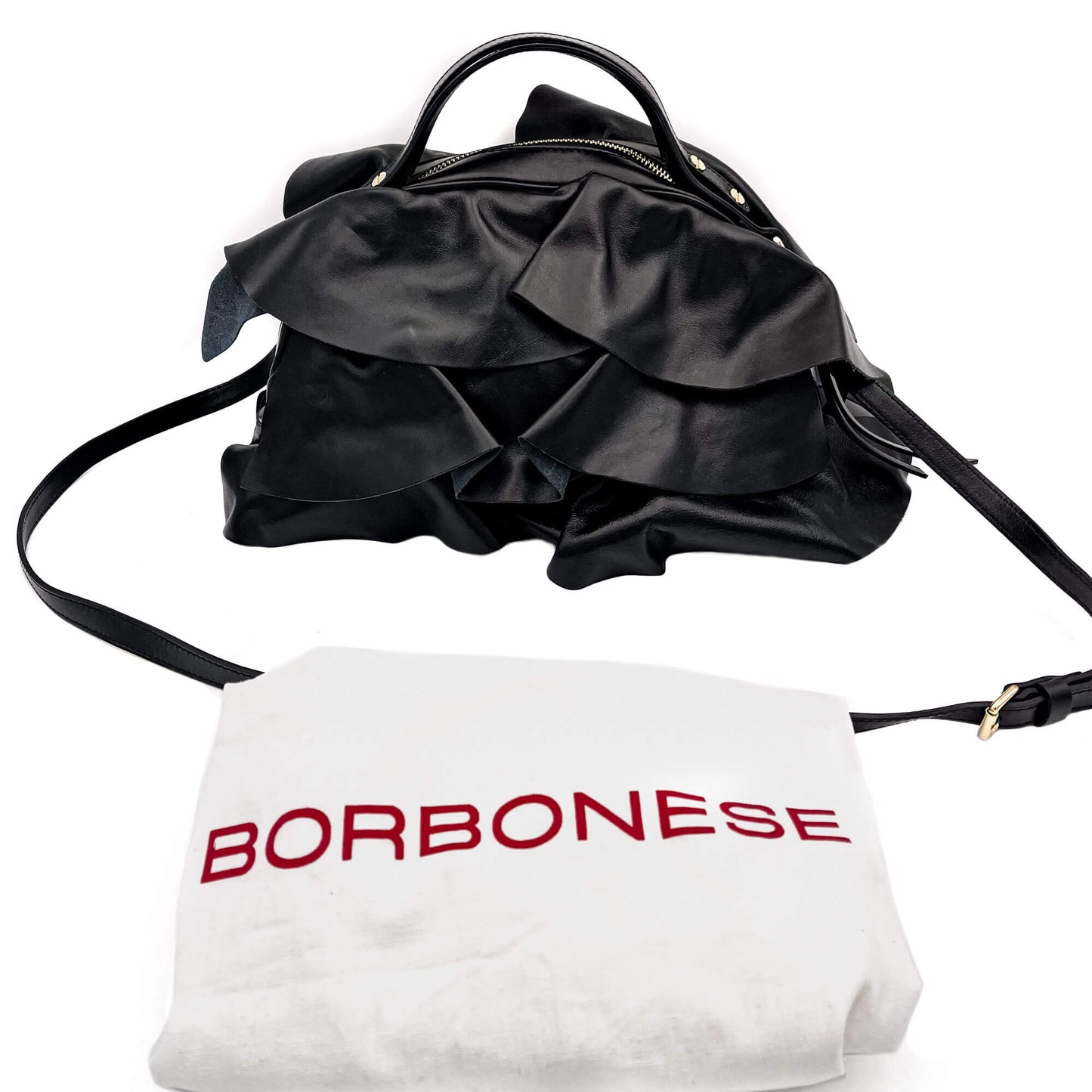 Second hand Borbonese Handle Bag Volants - Tabita Bags