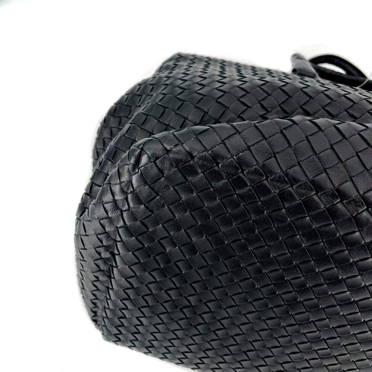Second hand Bottega Veneta Black Leather Intrecciato Tote - Tabita Bags