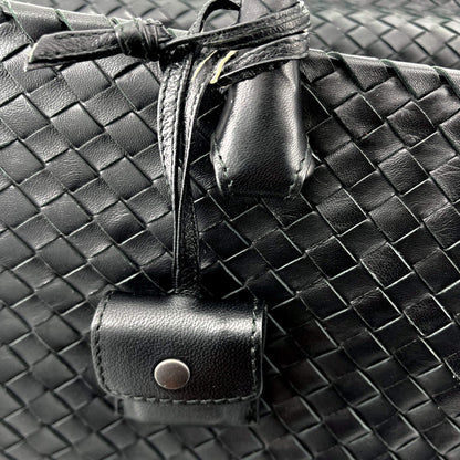 Second hand Bottega Veneta Black Leather Intrecciato Tote - Tabita Bags