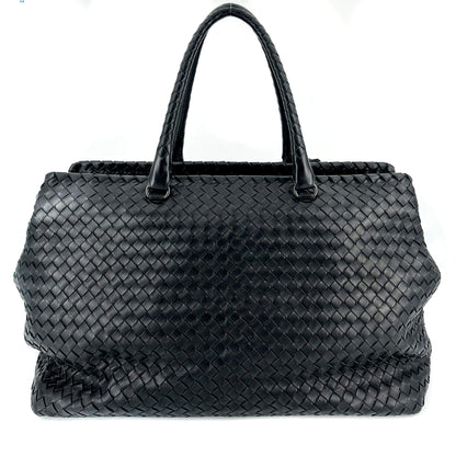 Second hand Bottega Veneta Black Leather Intrecciato Tote - Tabita Bags