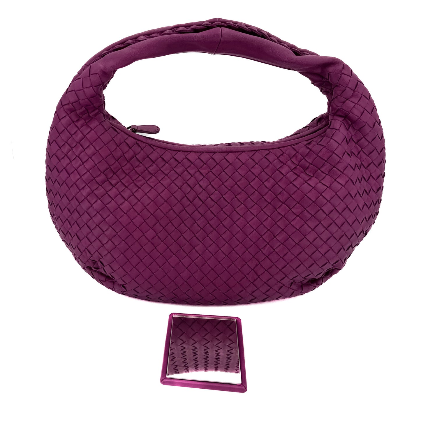 Second hand Bottega Veneta Intrecciato Leather Violet Hobo Bag - Tabita Bags