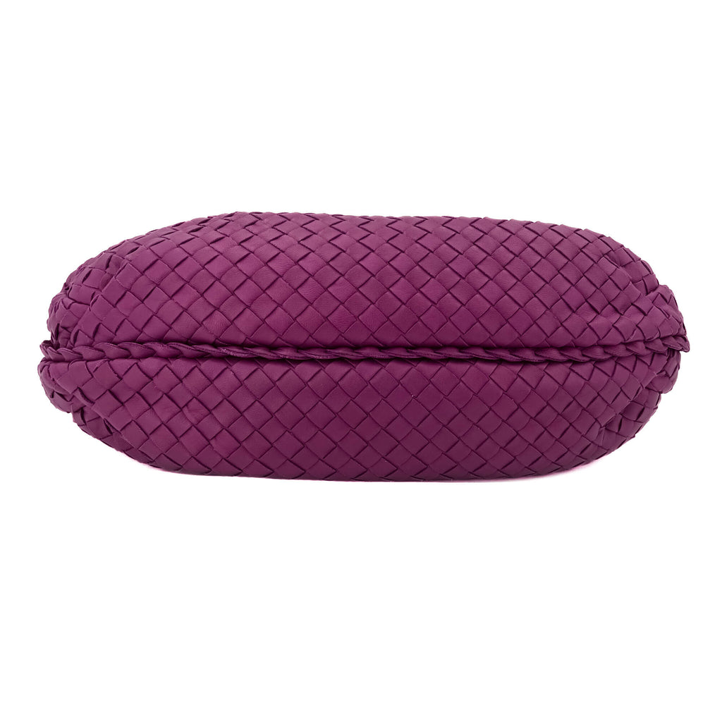 Second hand Bottega Veneta Intrecciato Leather Violet Hobo Bag - Tabita Bags