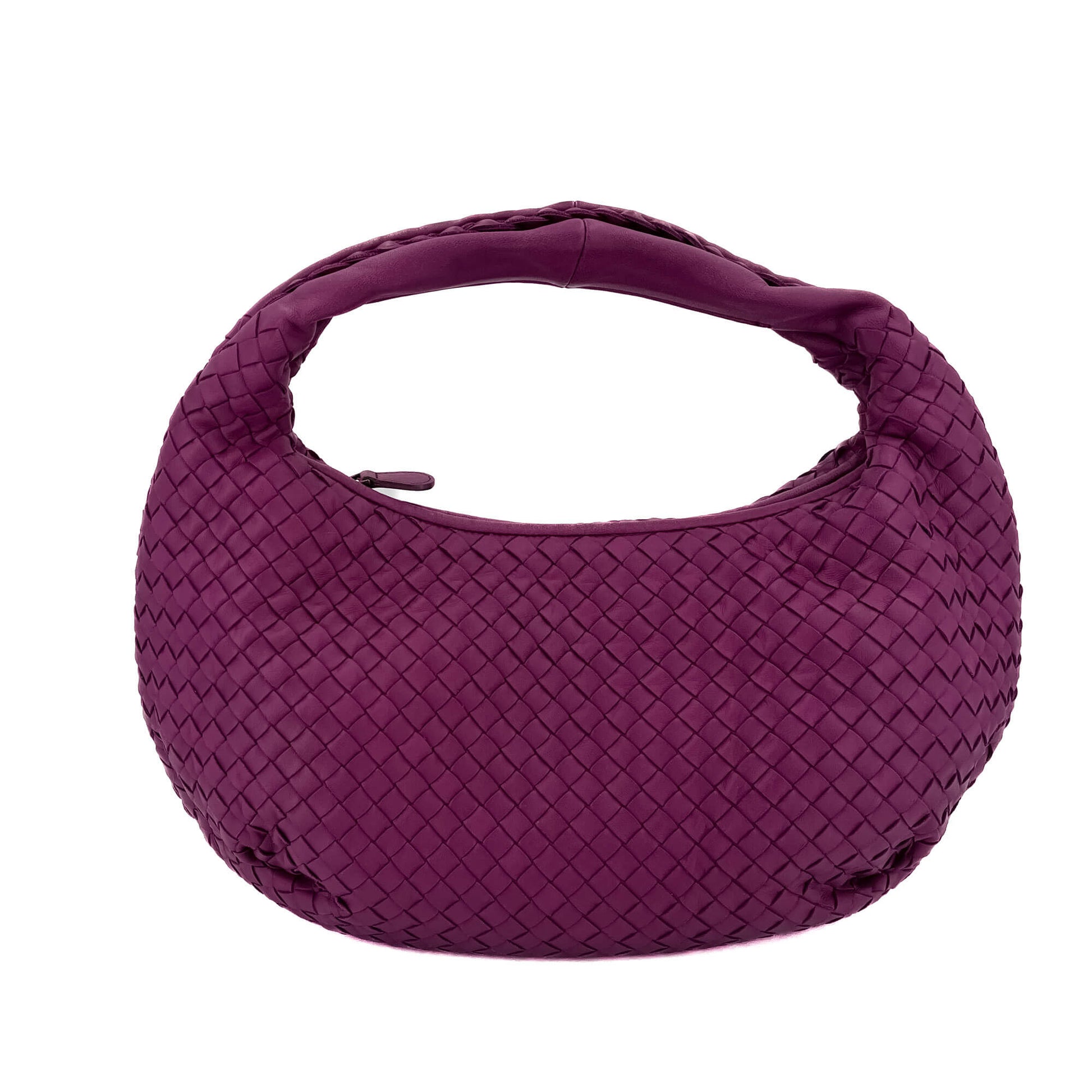 Second hand Bottega Veneta Intrecciato Leather Violet Hobo Bag - Tabita Bags