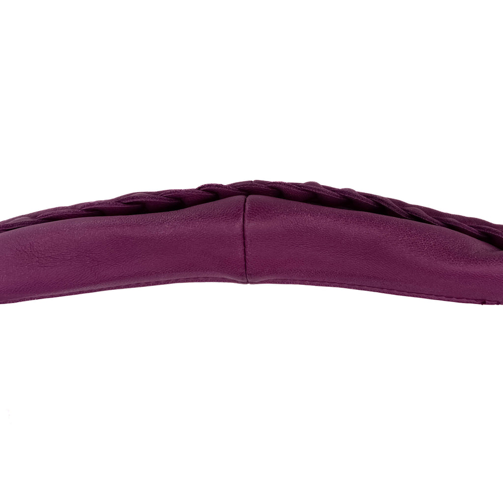 Second hand Bottega Veneta Intrecciato Leather Violet Hobo Bag - Tabita Bags