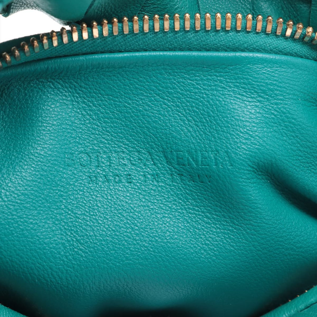 Second hand Bottega Veneta Jodie Mini Intrecciato Leather Hobo Bag Blue - Tabita Bags