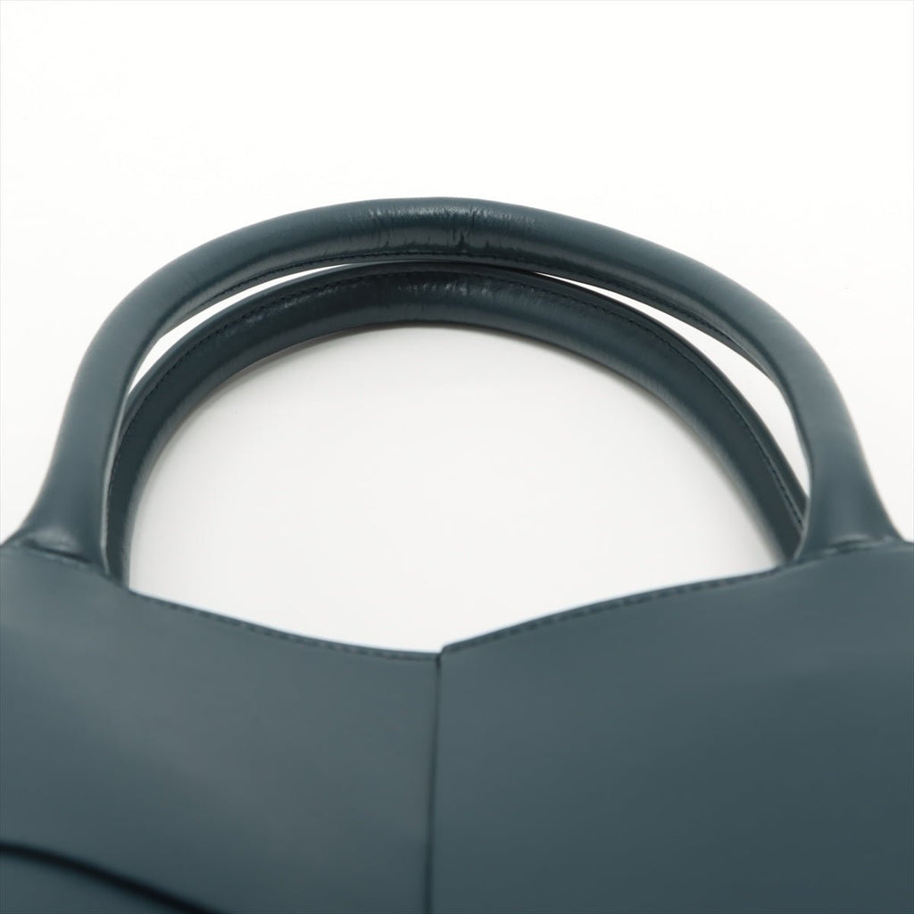 Second hand Bottega Veneta Large Arco Tote in Blue Navy Intrecciato Leather - Tabita Bags