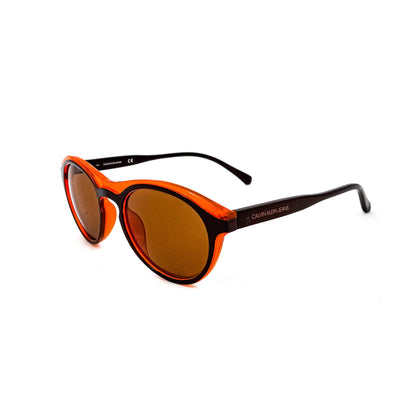 Second hand Calvin Klein Round Shaped Sunglasses in Orange and Brown - Tabita Bags