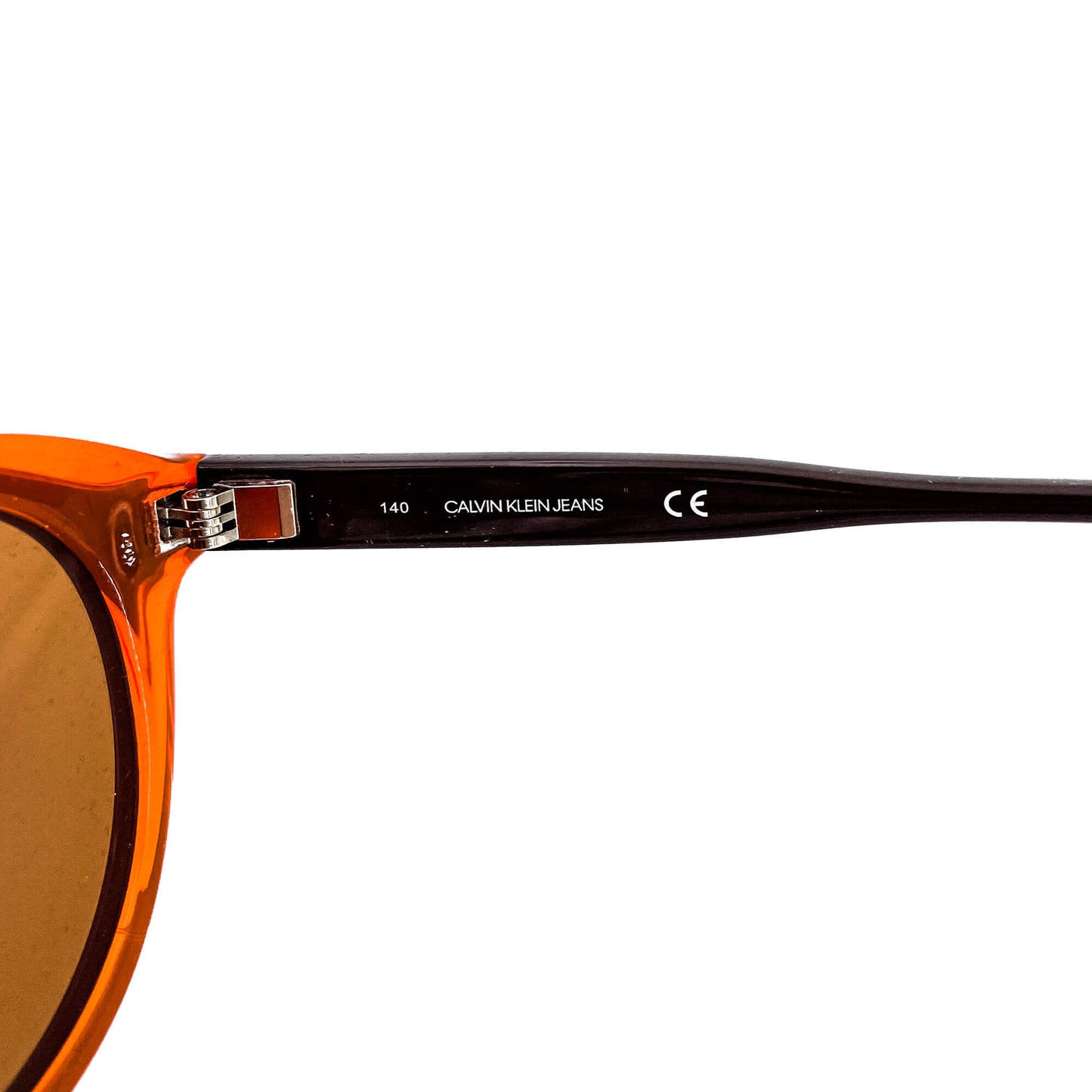 Second hand Calvin Klein Round Shaped Sunglasses in Orange and Brown - Tabita Bags