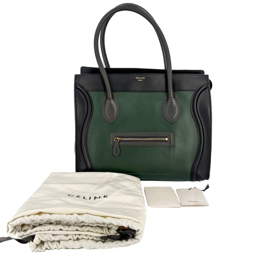 Second hand Céline Luggage Leather Multicolour Bag Green - Tabita Bags