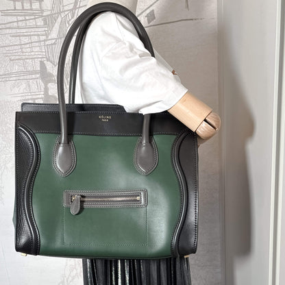 Second hand Céline Luggage Leather Multicolour Bag Green - Tabita Bags