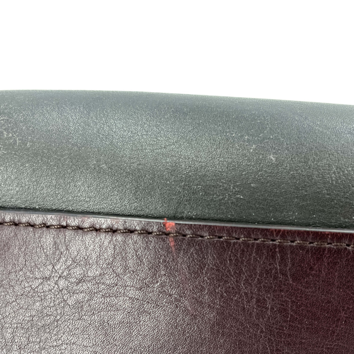 Second hand Céline Luggage Medium Leather Tote Bag Brown & Green - Tabita Bags