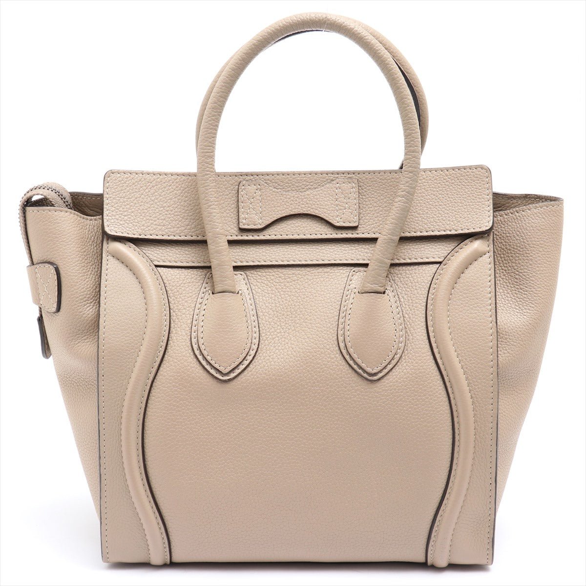 C line Luggage Micro Shopper Drummed Leather Beige Tabita Bags