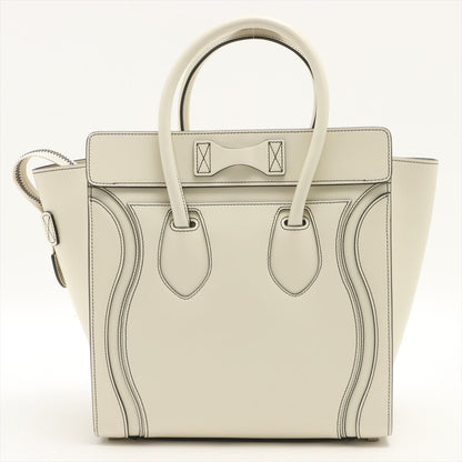 Second hand Céline Luggage Micro Shopper Leather White - Tabita Bags