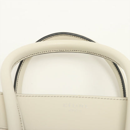 Second hand Céline Luggage Micro Shopper Leather White - Tabita Bags