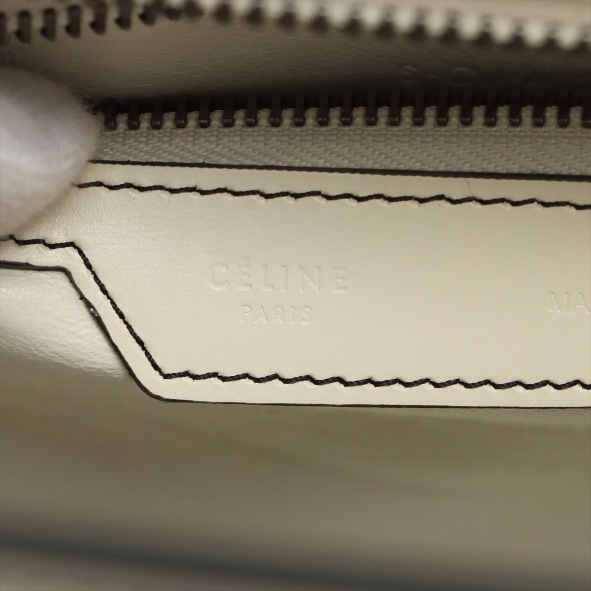 Second hand Céline Luggage Micro Shopper Leather White - Tabita Bags