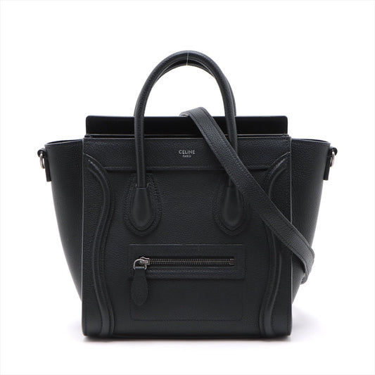 Second hand Céline Luggage Nano Leather Tote Bag Black - Tabita Bags