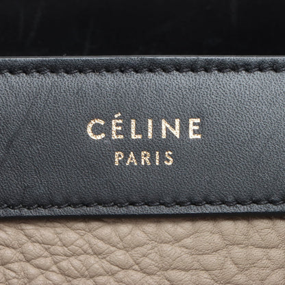 Second hand Céline Luggage Nano Leather Tote Bag Black & Beige - Tabita Bags