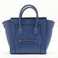 Second hand Céline Luggage Nano Shopper Leather Blue - Tabita Bags