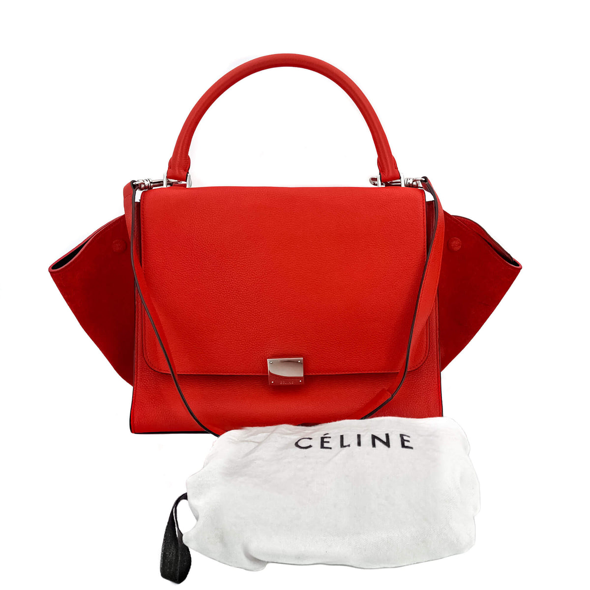 Second hand Céline Trapeze Medium Leather Red Bag - Tabita Bags