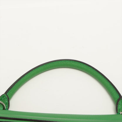 Second hand Céline Trapeze Small Leather & suede 2-Way Handbag Green - Tabita Bags