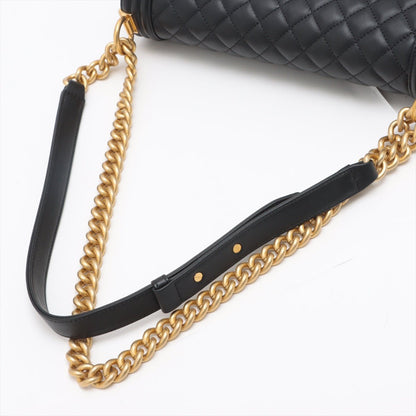 Second hand Chanel Boy Leather Chain Black Gold Metal - Tabita Bags