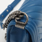 Second hand Chanel Boy Medium Chevron Calfskin Blue Flap Bag - Tabita Bags