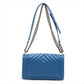 Second hand Chanel Boy Medium Chevron Calfskin Blue Flap Bag - Tabita Bags