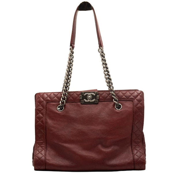 Chanel Boy Reverso Shopping Tote Burgundy Calfskin - Tabita Bags – Tabita  Bags with Love