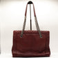 Second hand Chanel Boy Reverso Shopping Tote Burgundy Calfskin - Tabita Bags